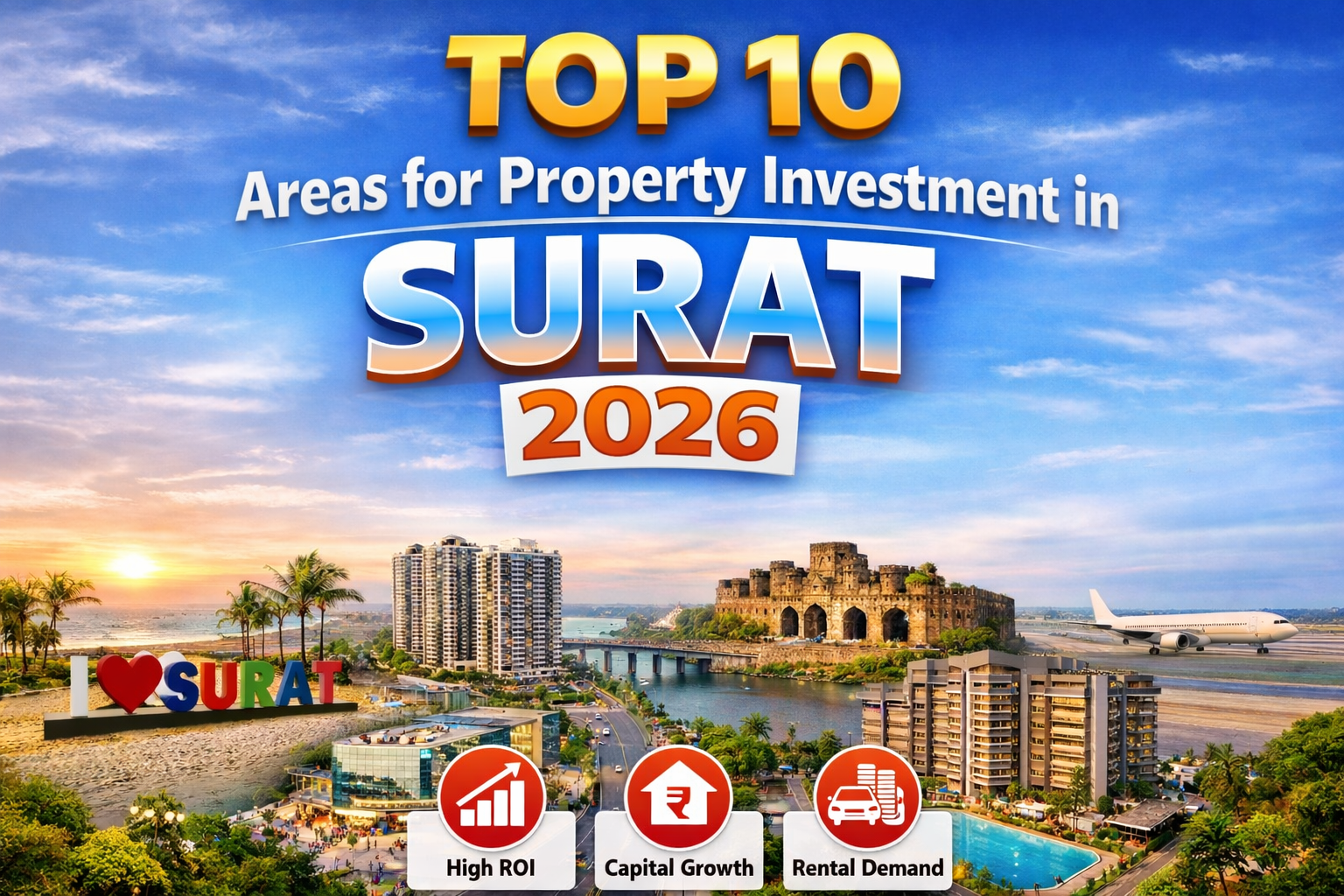 🏙 Top 10 Areas for Property Investment in Surat (2026 Guide)