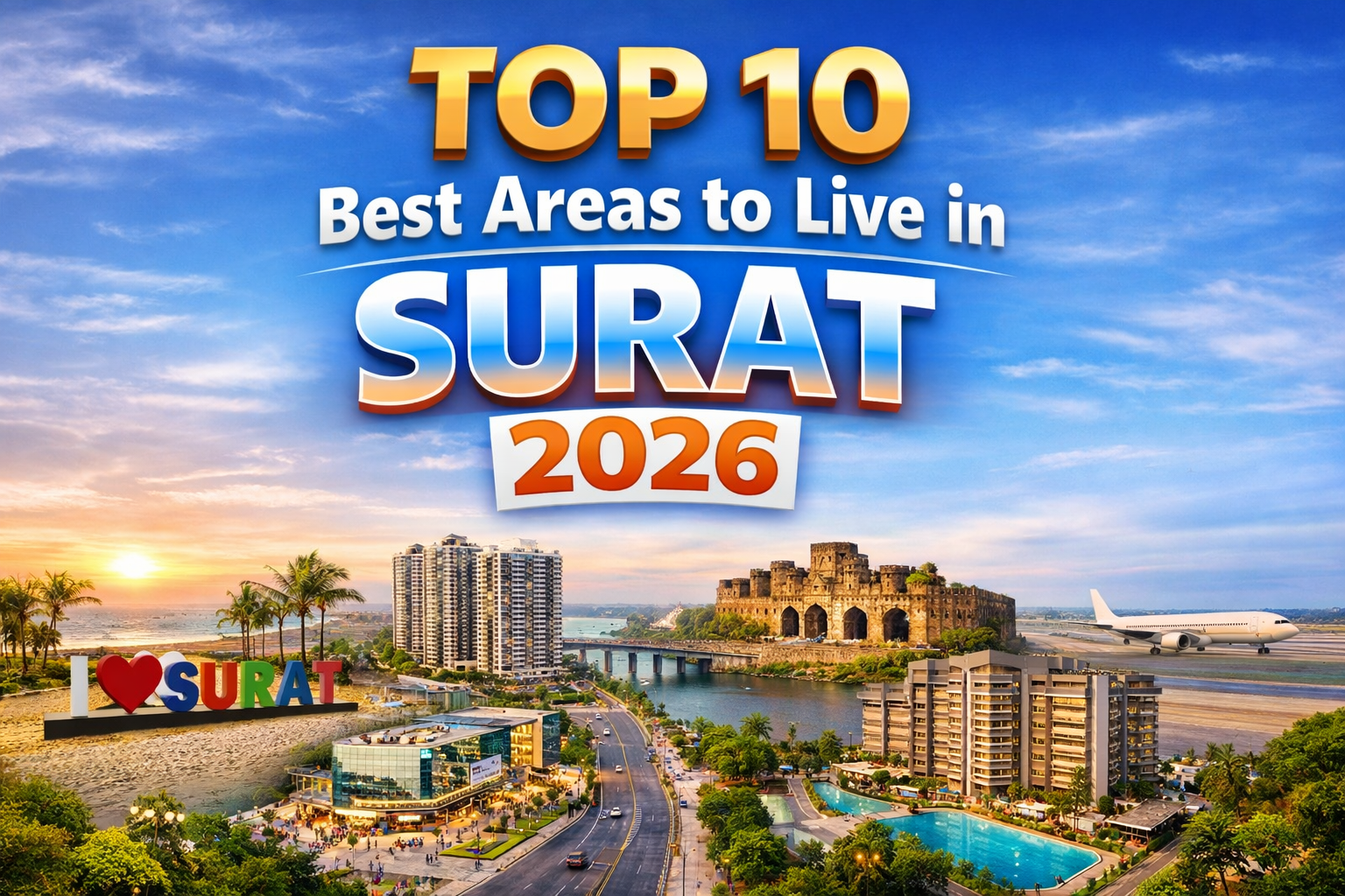🏙 Top 10 Best Areas to Live in Surat (2026 Complete Guide)